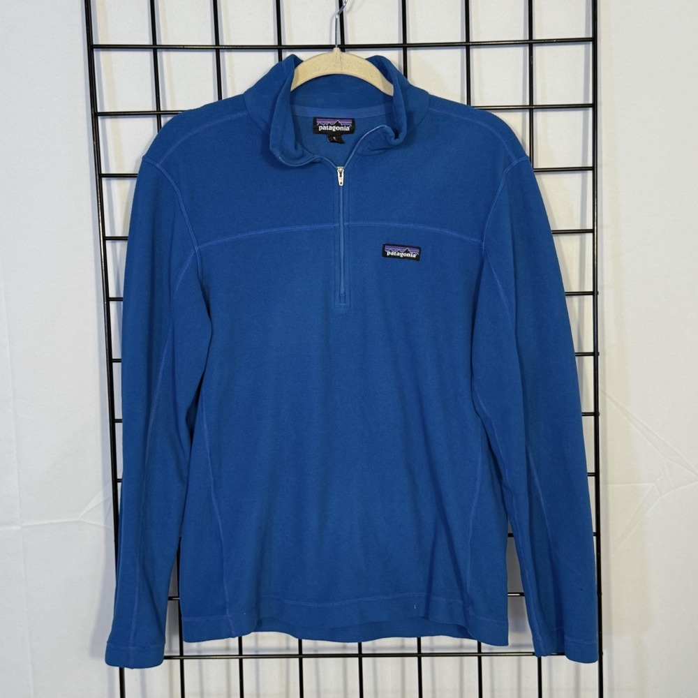 Patagonia Micro D 1/4 Zip Fleece Jacket Mens‎ Small Blue Style 26175 Gorpcore